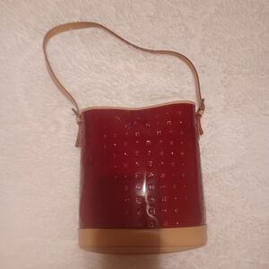 ARCADIA Red-Burgundy Shoulder Bag EUC 🙂 10 X 8  W / Inner Compartments